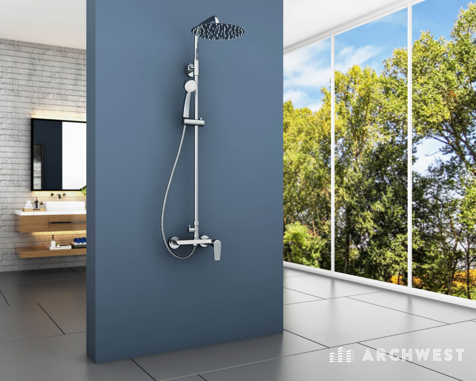 19. 3D Rendering of Shower for Magazine